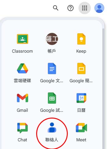Google通信錄