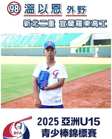 U15代表(照片來源：緯來體育新聞網)